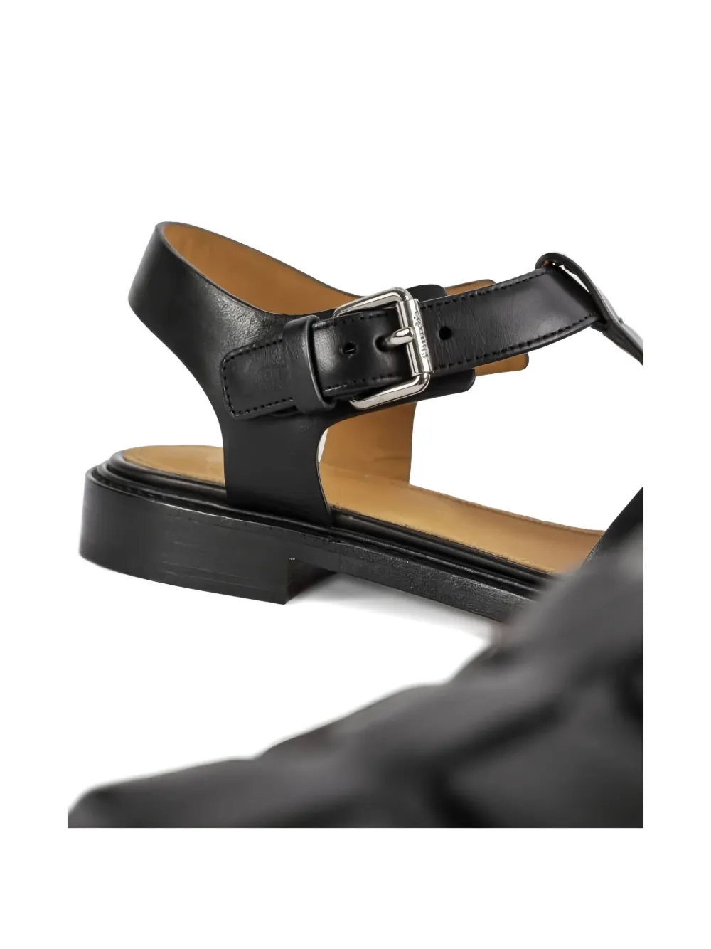 Church's leather lattice flat sandals Black