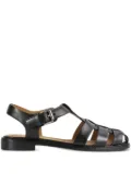 Church's leather lattice flat sandals - Black