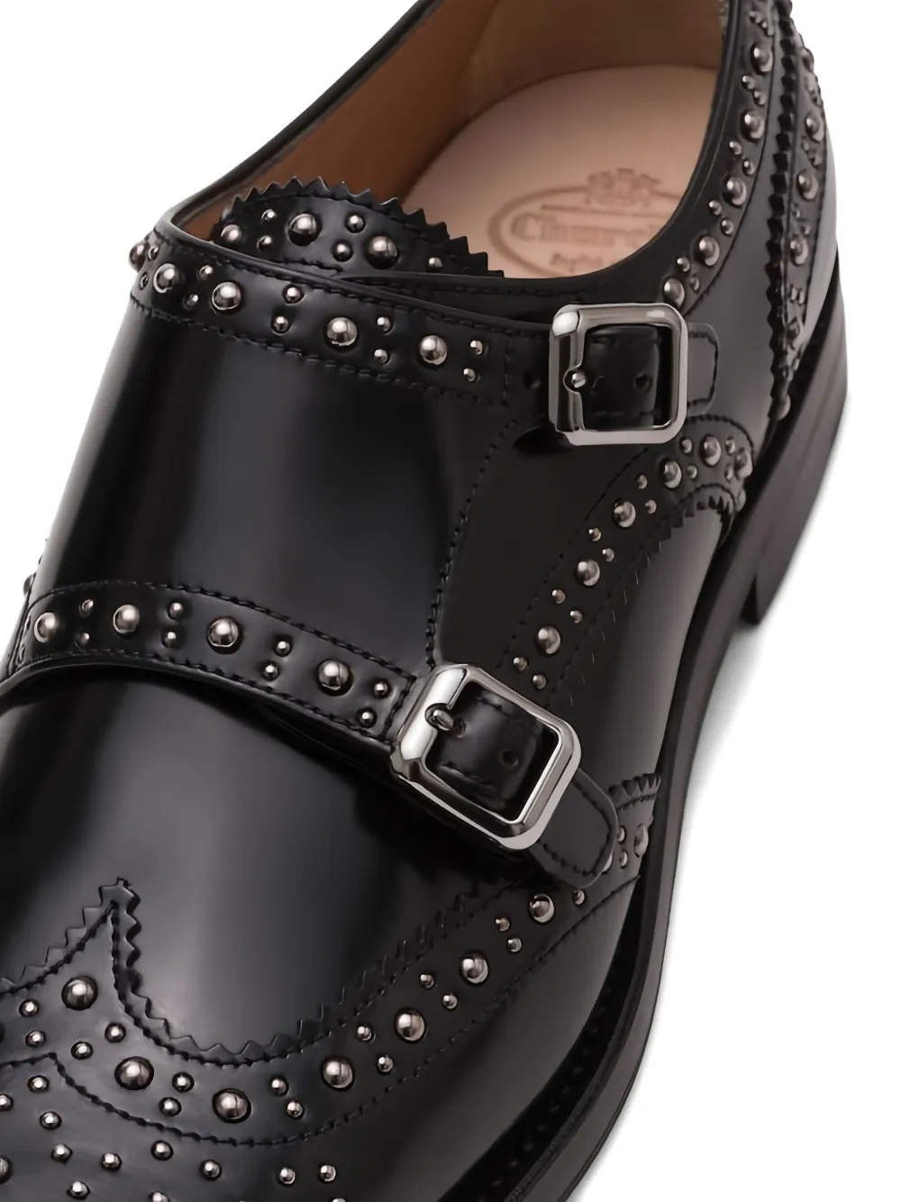 Church's studded double-buckle oxford shoes Black