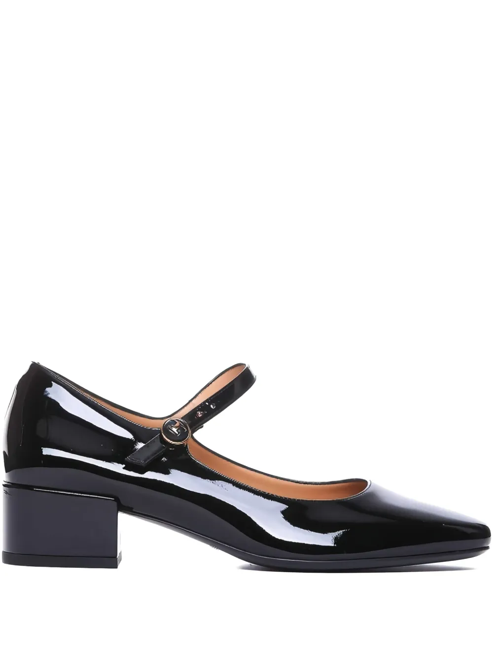 Tod's 50mm patent-finish leather pumps Black