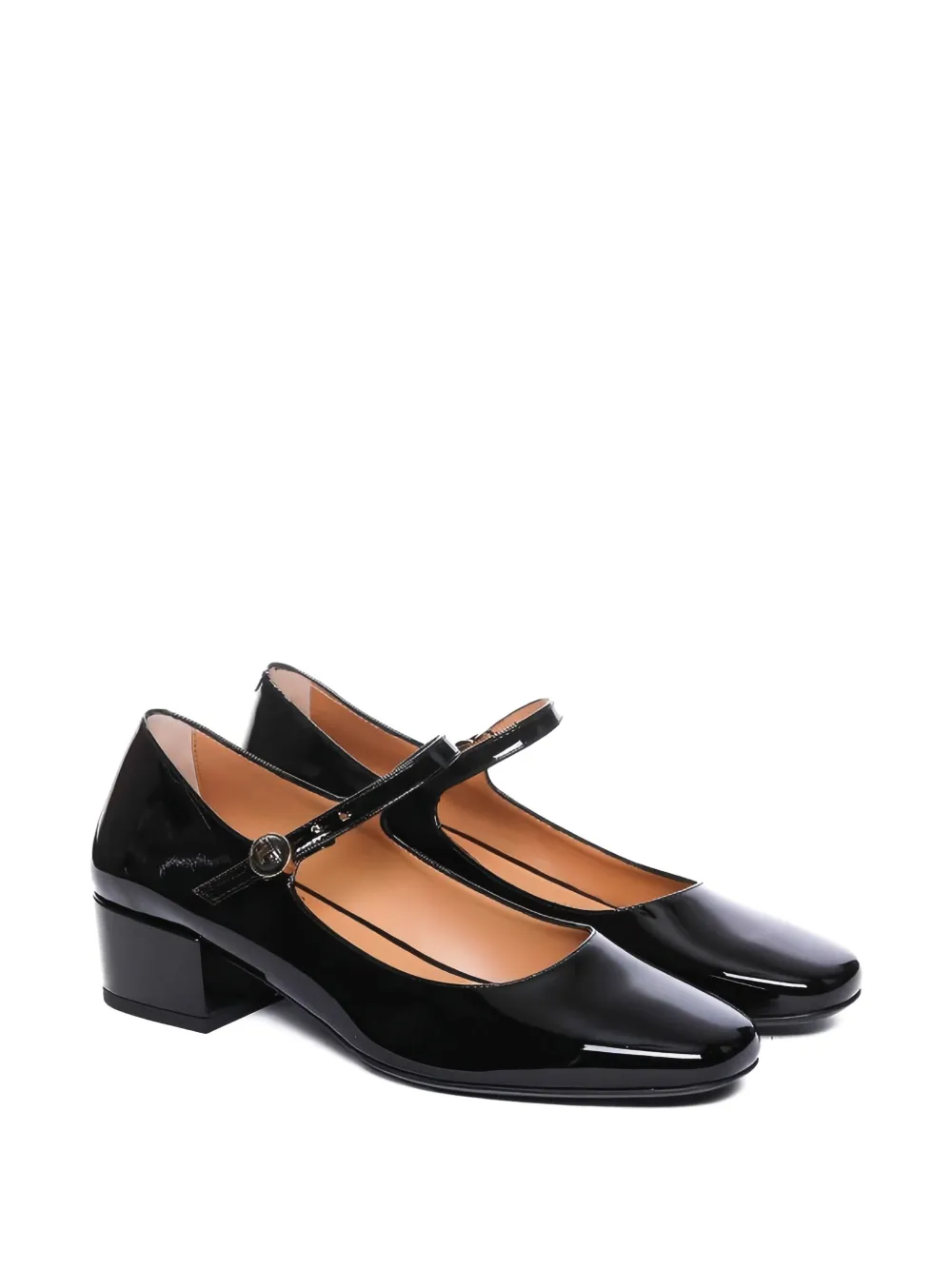 Tod's 50mm patent-finish leather pumps Black