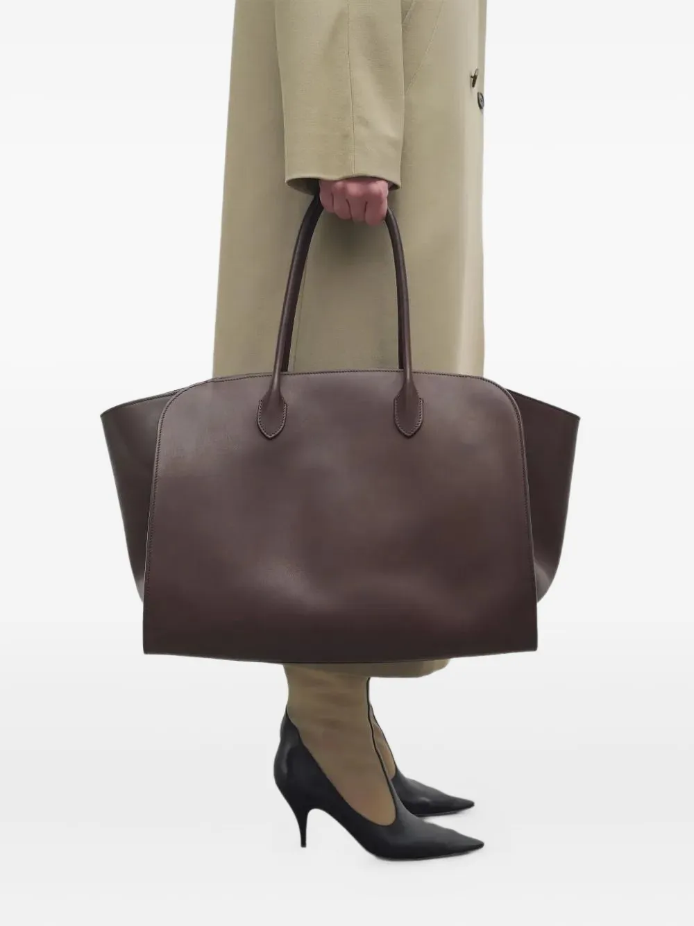 The Row BOLSO TOTE MARLO MARRON Bruin