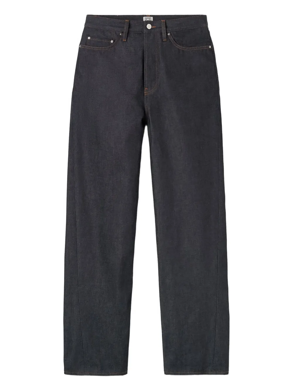 TOTEME cotton raw-denim jeans Zwart