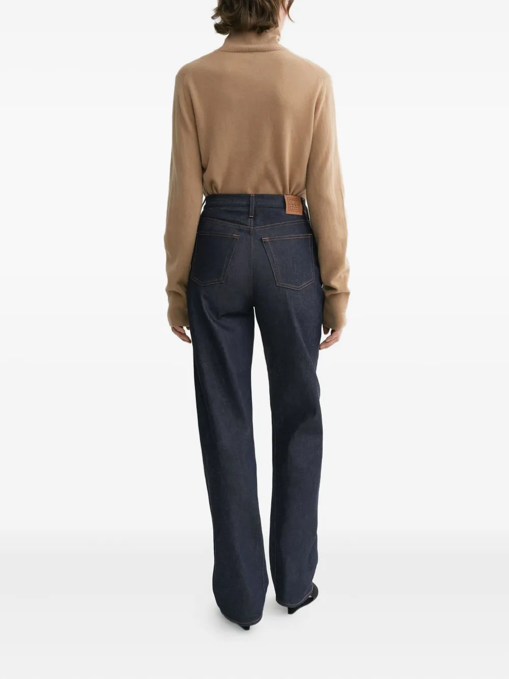 TOTEME cotton raw-denim jeans Zwart
