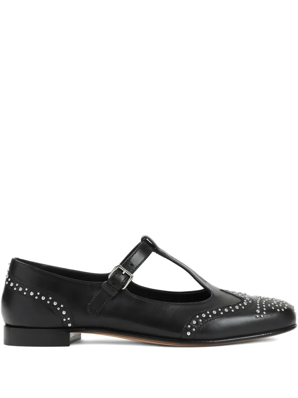 Church's T-bar studded flat pumps - Nero