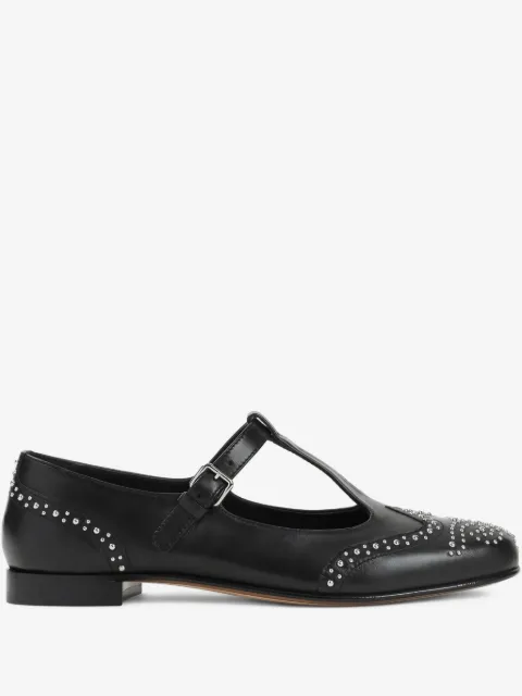 Church's T-bar studded flat pumps