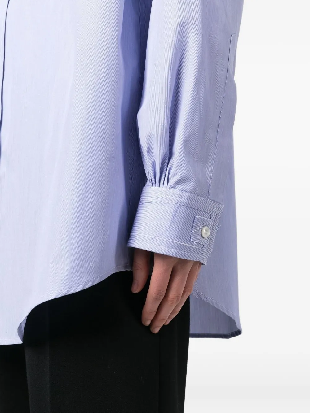 Maison Margiela button-fastening cotton shirt Paars