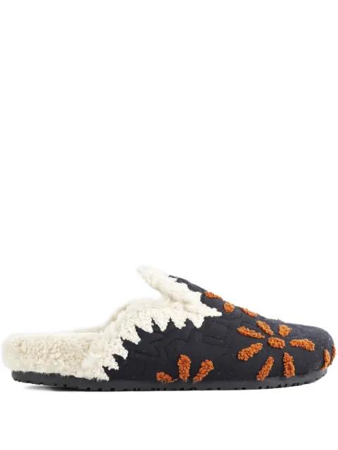 Baziszt Nours floral-embroidered slippers