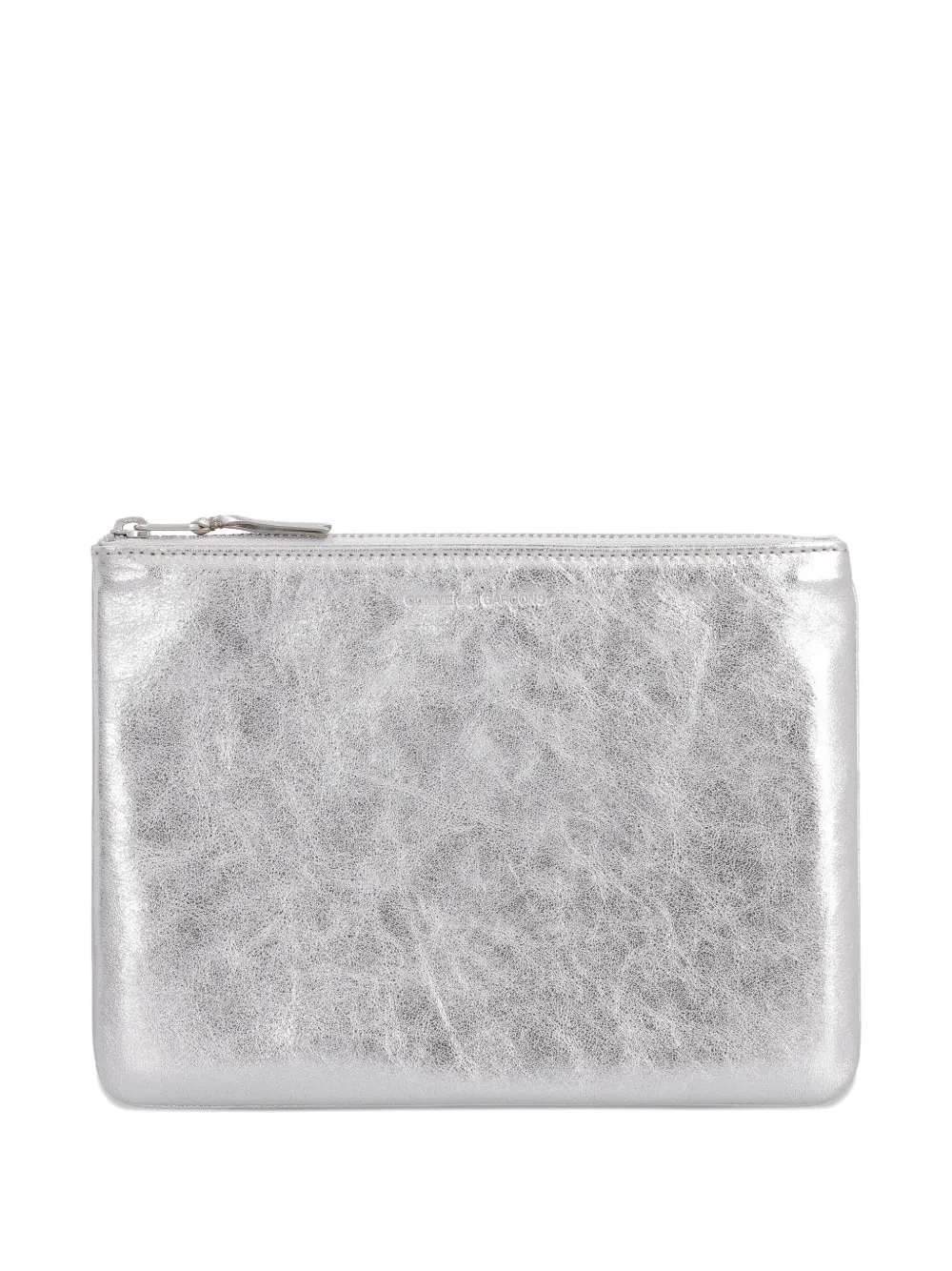 Comme Des Garçons Wallet metallic leather zip wallet - シルバートーン Comme Des Garçons Wallet metallic leather zip wallet - シルバートーン