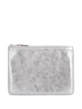 Comme Des Garçons Wallet metallic leather zip wallet - Silver
