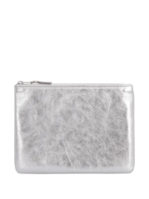 Comme Des Garçons Wallet metallic leather zip wallet