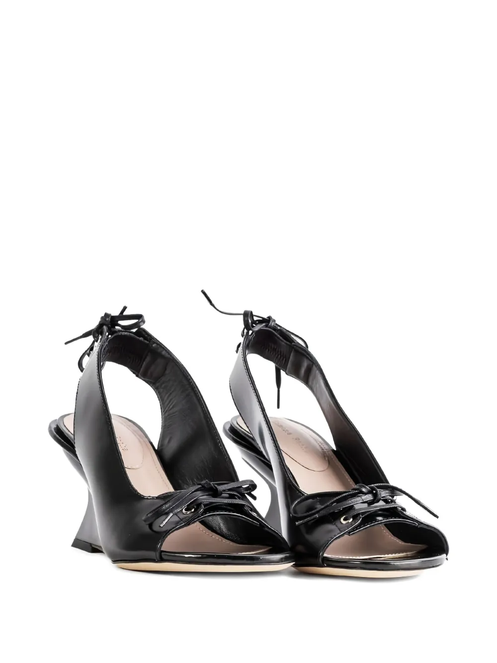 Simone Rocha Lace-up Sculpted-heel Sandals In Black