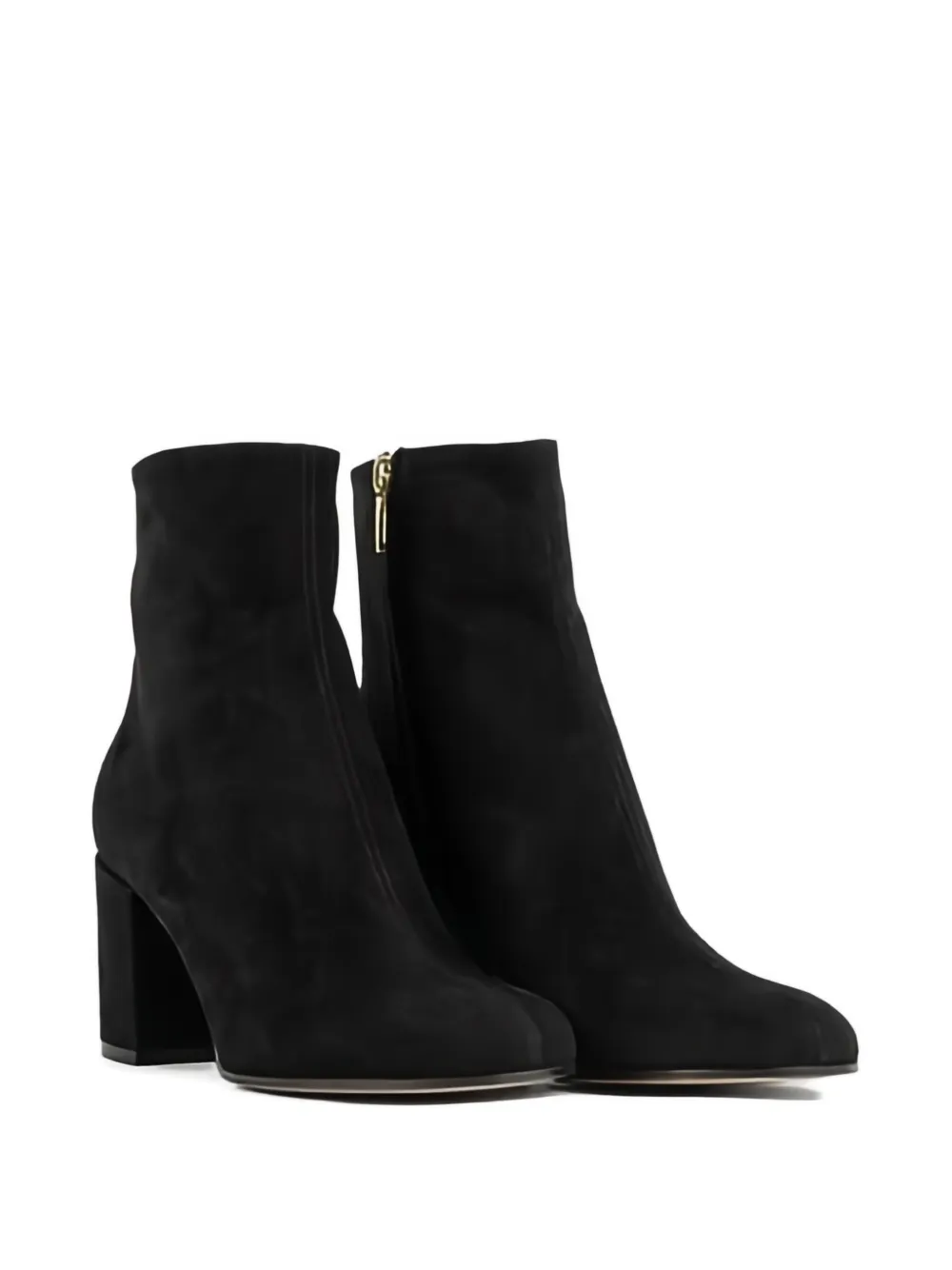 Gianvito Rossi Dillon suede zip boots Black