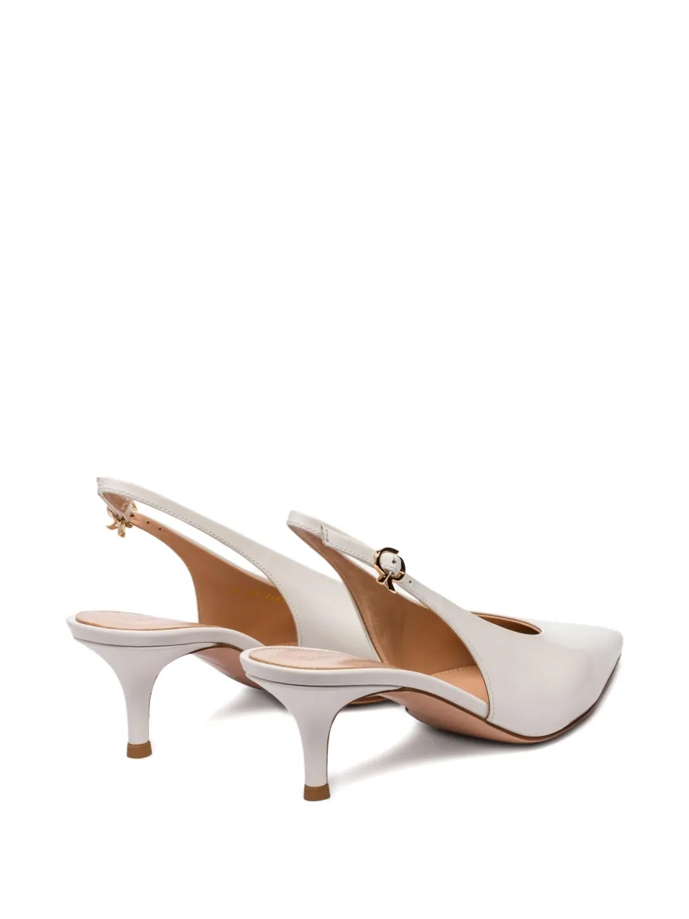 Gianvito Rossi Tokio pointed-toe slingback pumps Neutrals