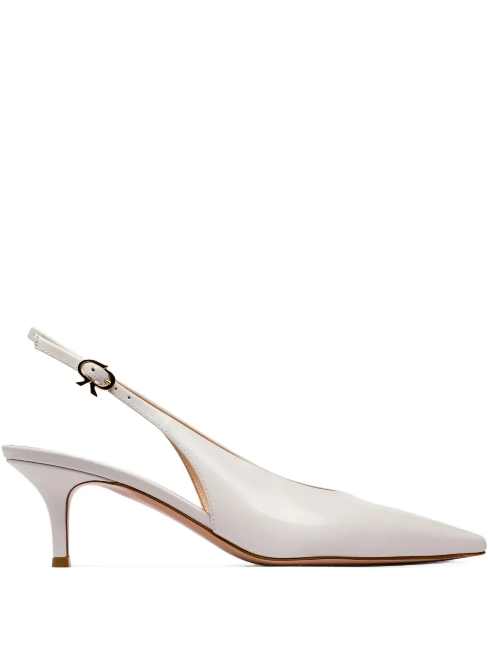 Gianvito Rossi Tokio pointed-toe slingback pumps Neutrals