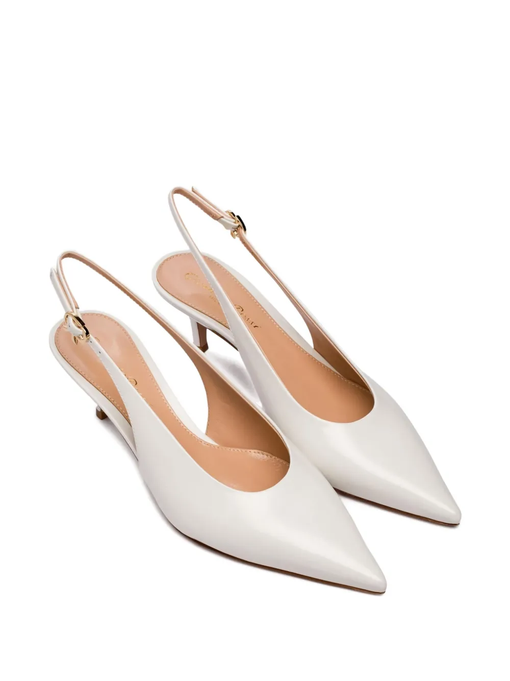 Gianvito Rossi Tokio pointed-toe slingback pumps Neutrals