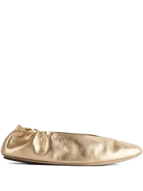 Marsèll Strascico elastic-trim leather ballet flats