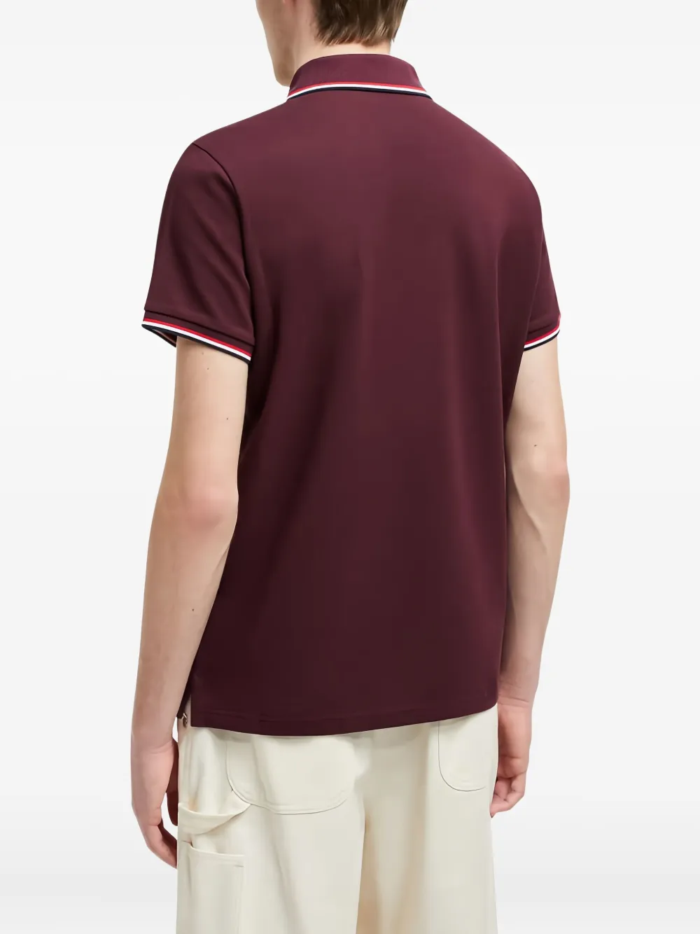 Moncler logo-patch polo shirt Rood
