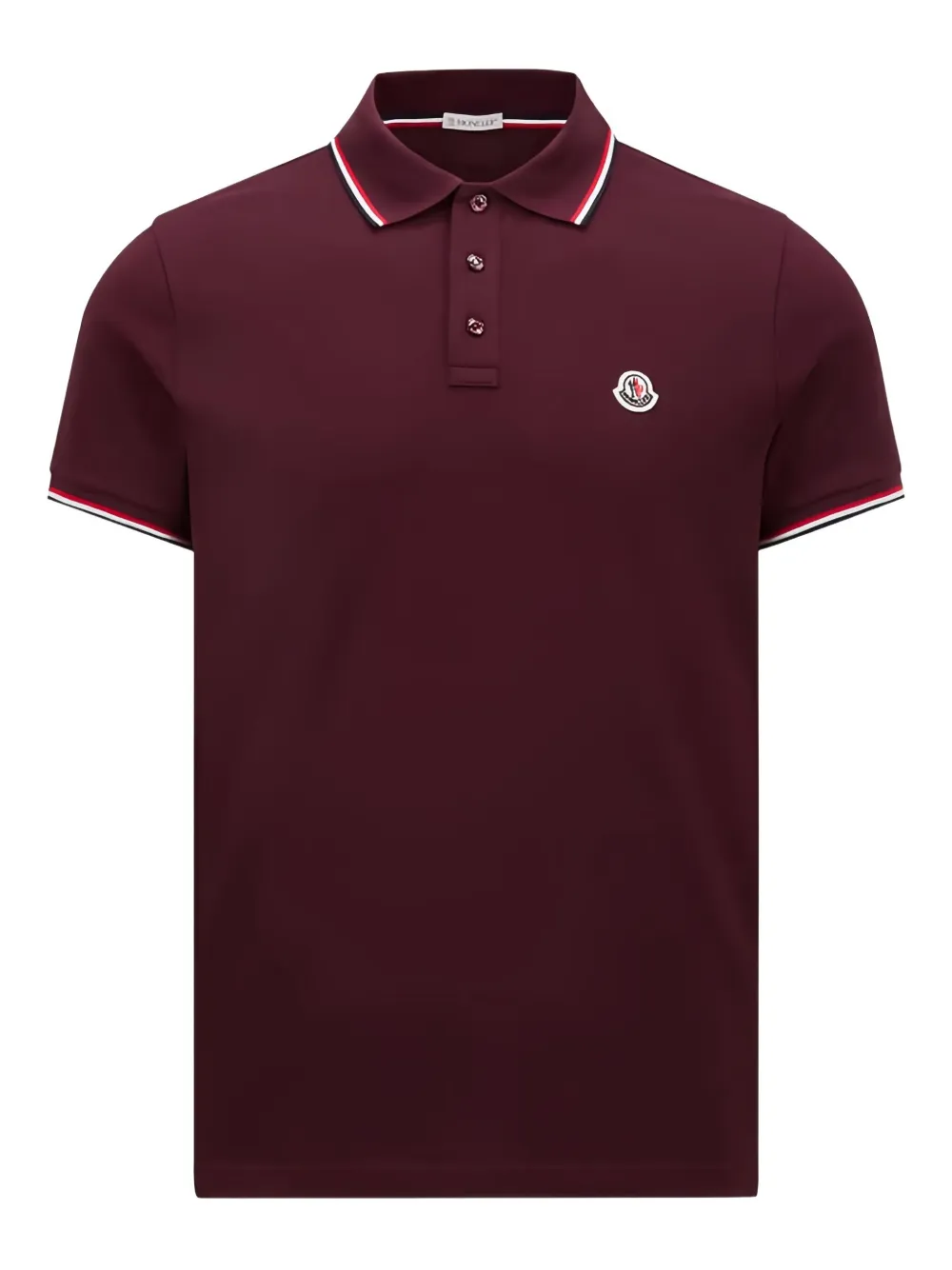 Moncler logo-patch polo shirt Rood