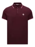 Moncler logo-patch polo shirt - Red