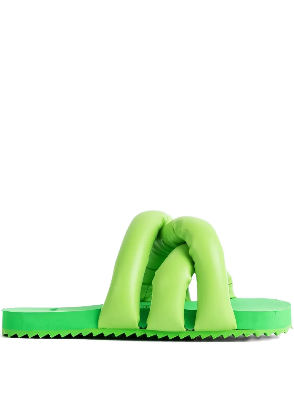YUME padded twisted-strap sandals Green