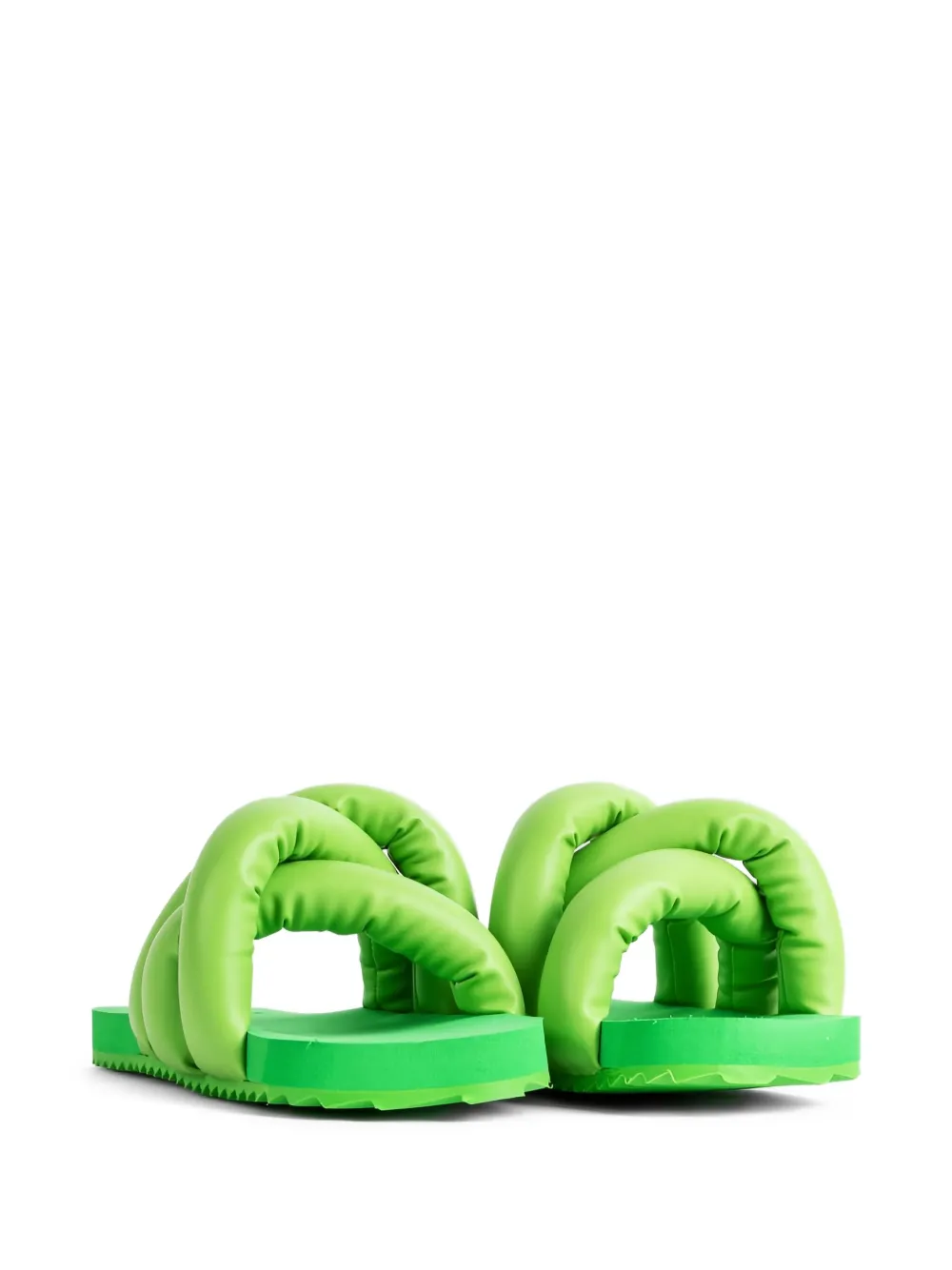 YUME padded twisted-strap sandals Green