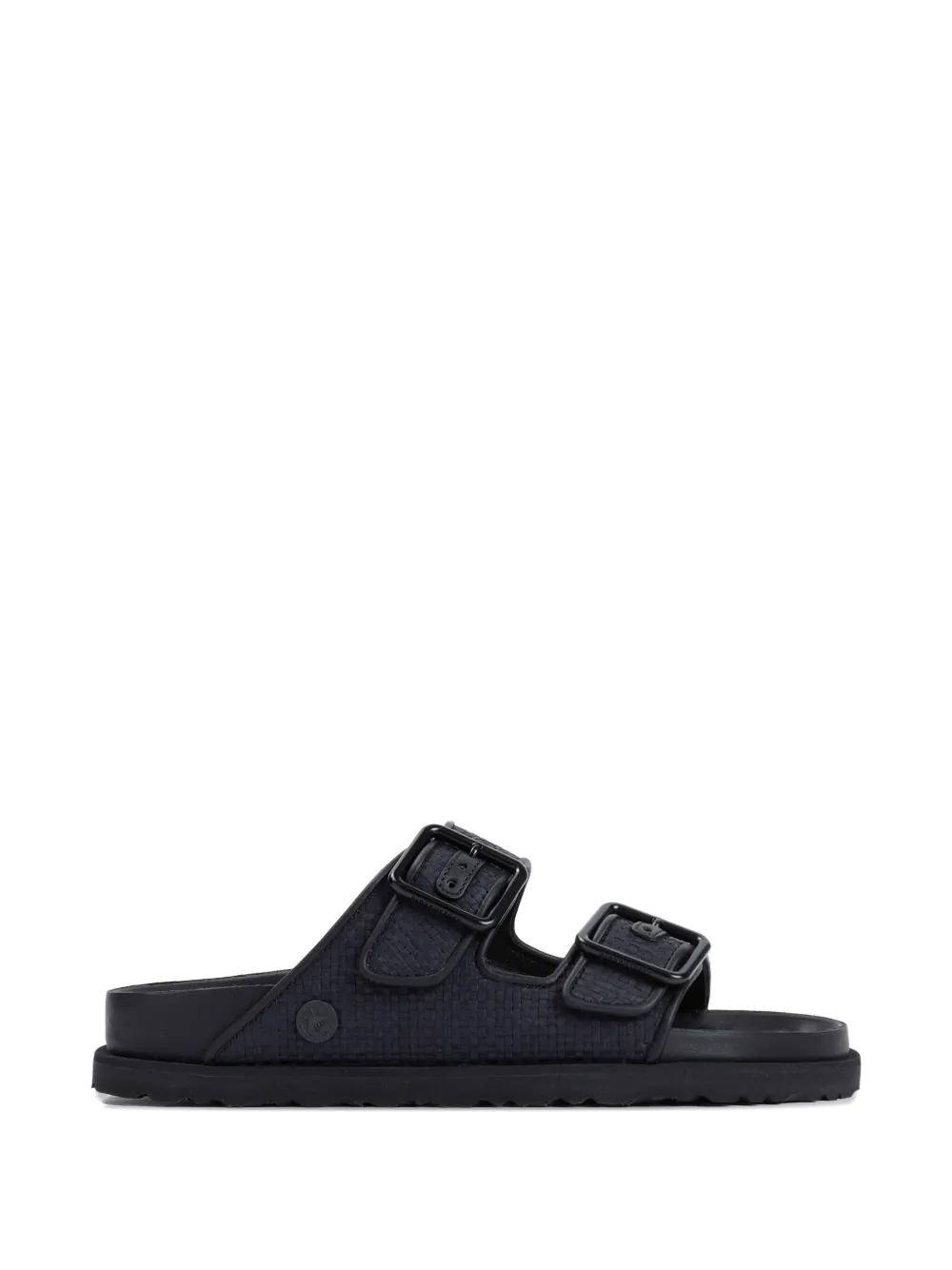 Birkenstock Arizona raffia buckled sandals Black