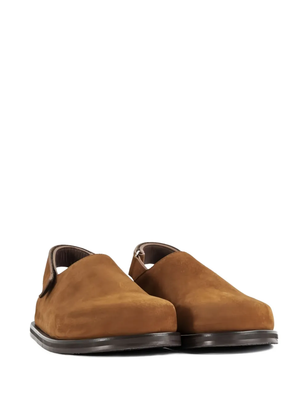 Studio Nicholson suede back-strap mules Brown