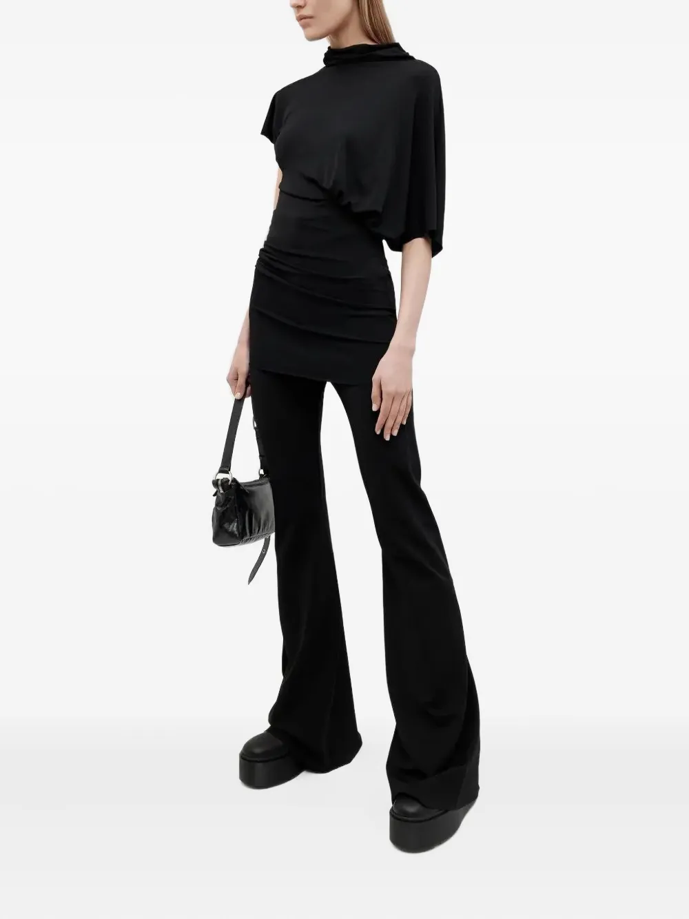 Rick Owens flared trousers Zwart