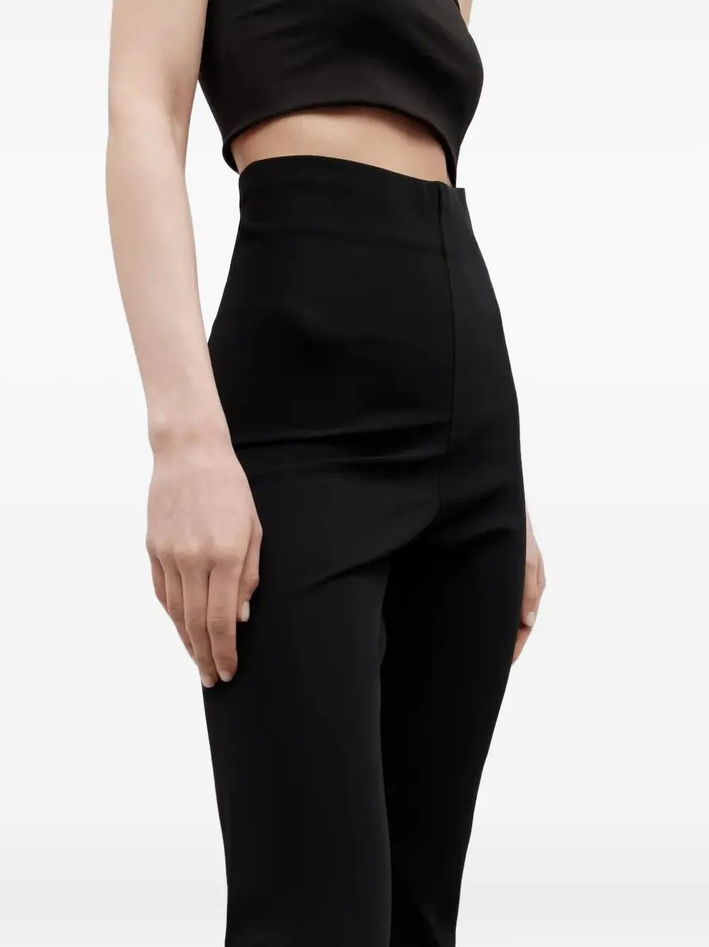 Rick Owens flared trousers Zwart