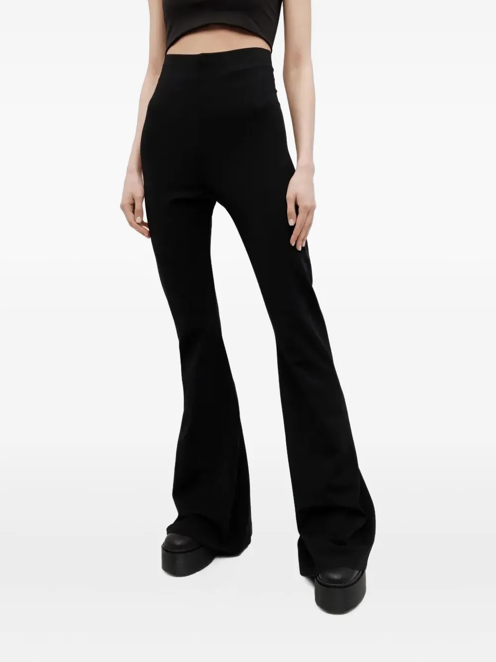 Rick Owens flared trousers Zwart