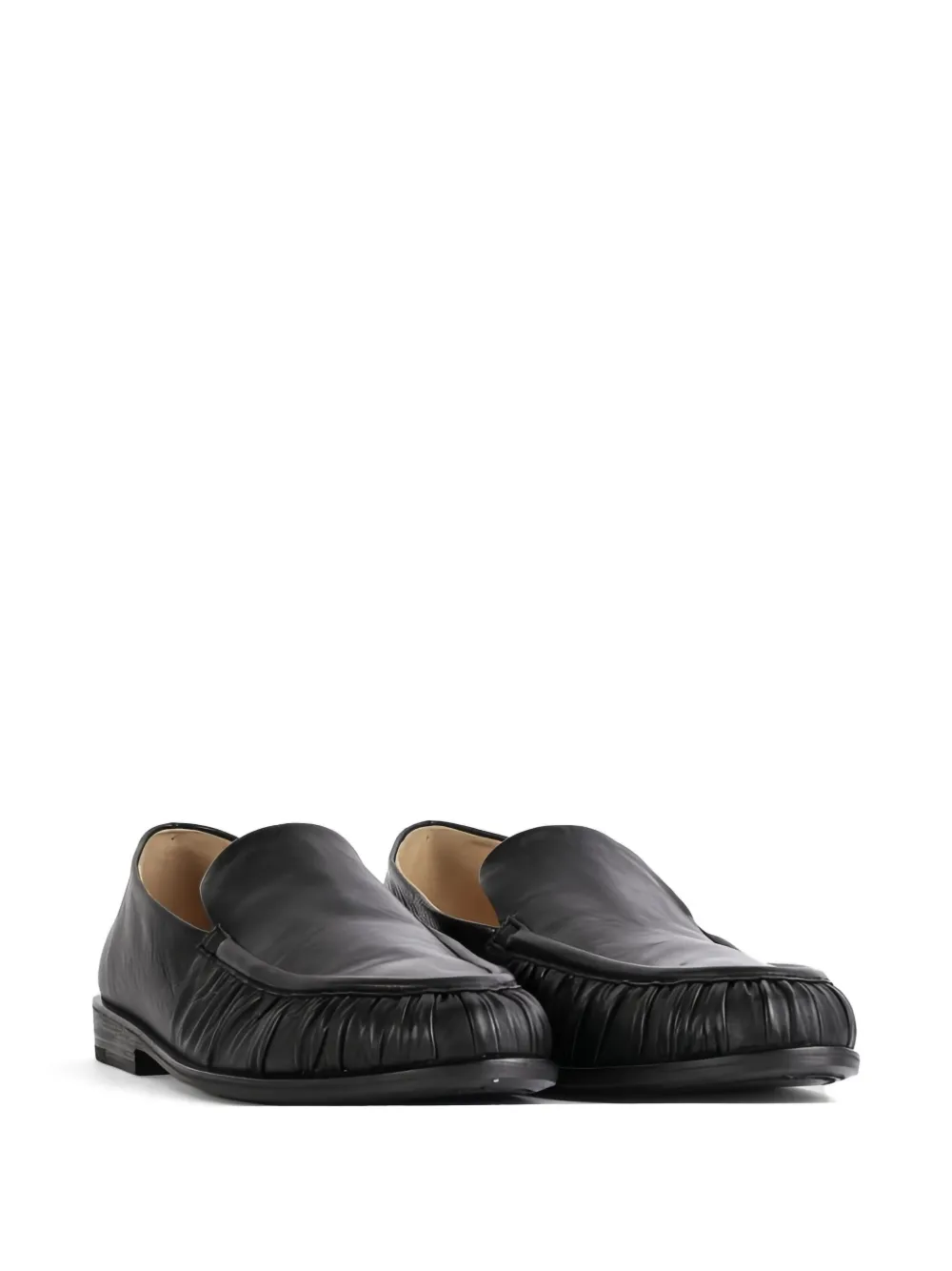 Marsèll pleated-details leather loafers Black