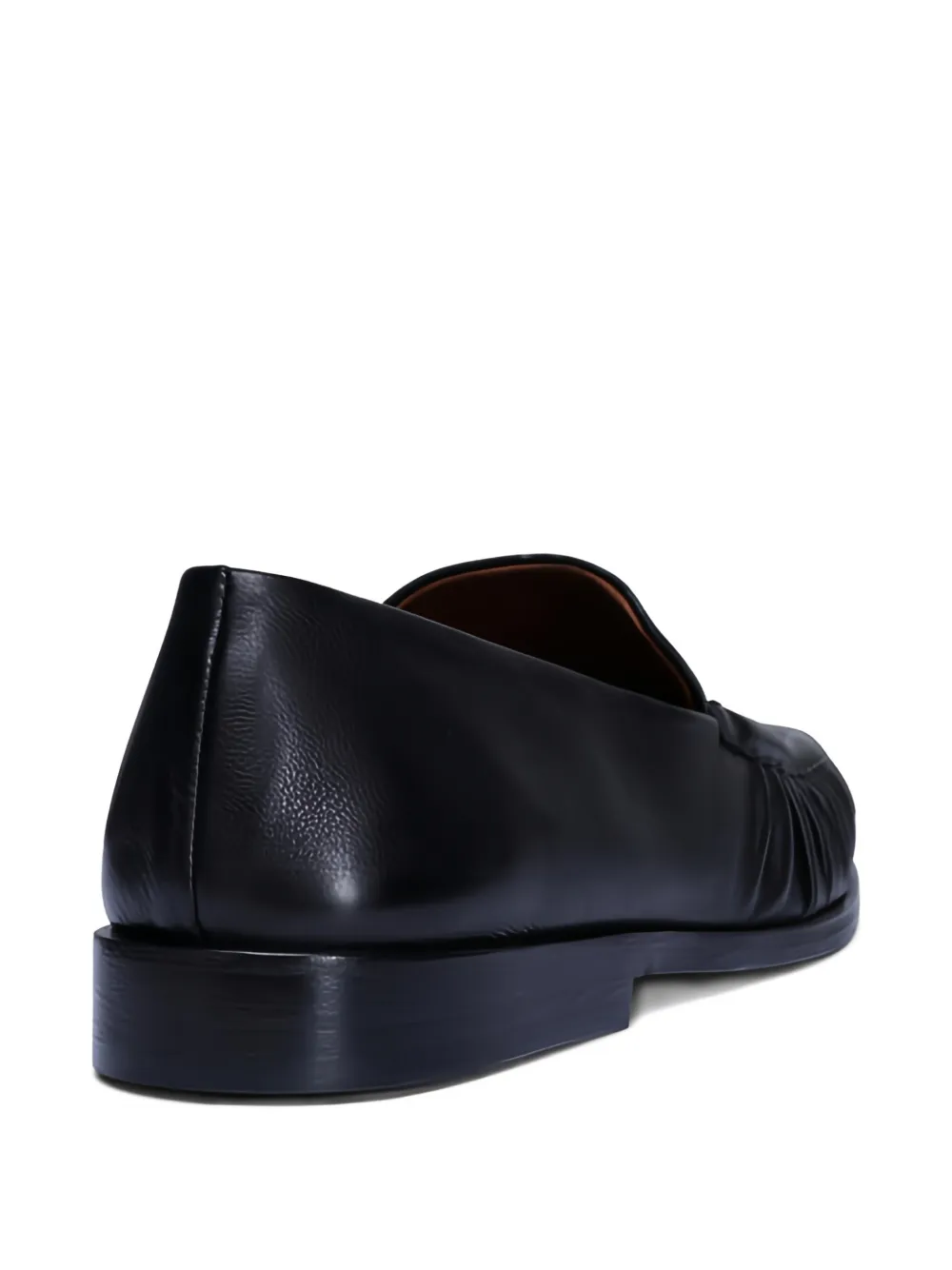 Marsèll Leren loafers met geplooid detail Zwart