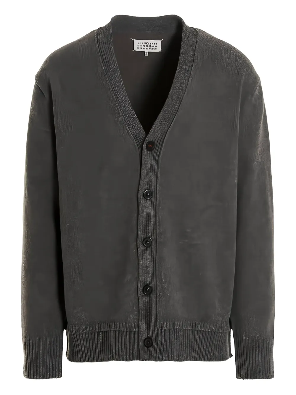 Maison Margiela four-stitch logo cardigan - グレー Maison Margiela four-stitch logo cardigan - グレー