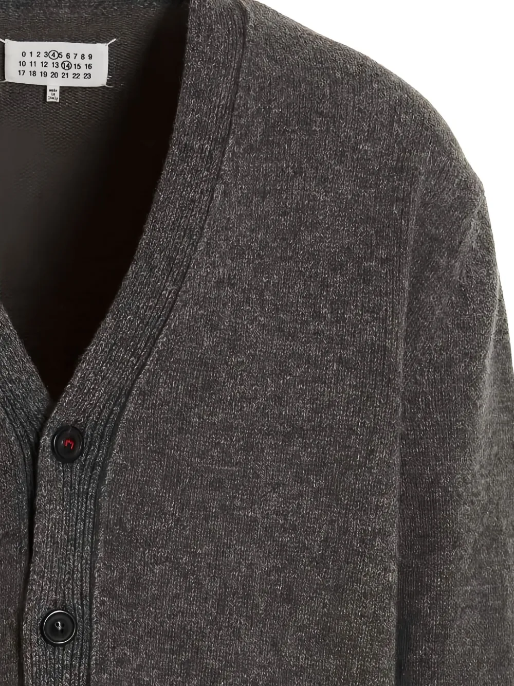 Maison Margiela four-stitch logo cardigan Grijs