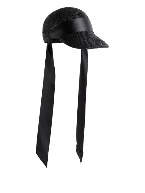sacai straw baseball cap