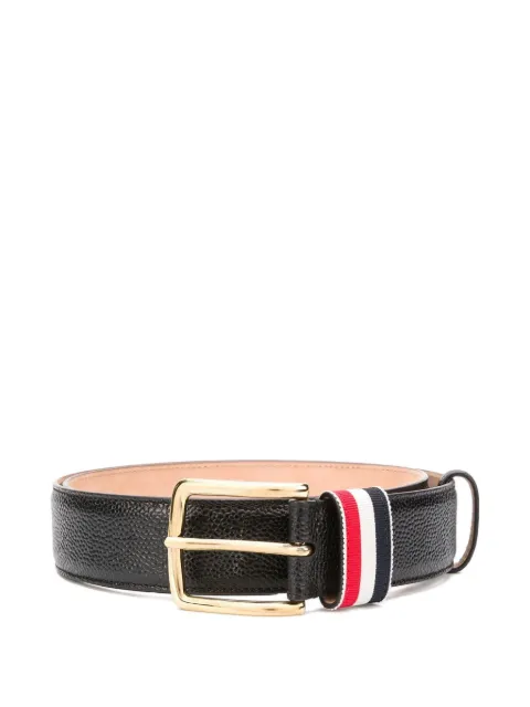 Thom Browne RWB stripe grained-leather belt