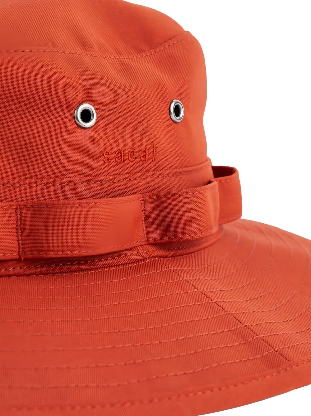sacai embroidered-logo hat Oranje