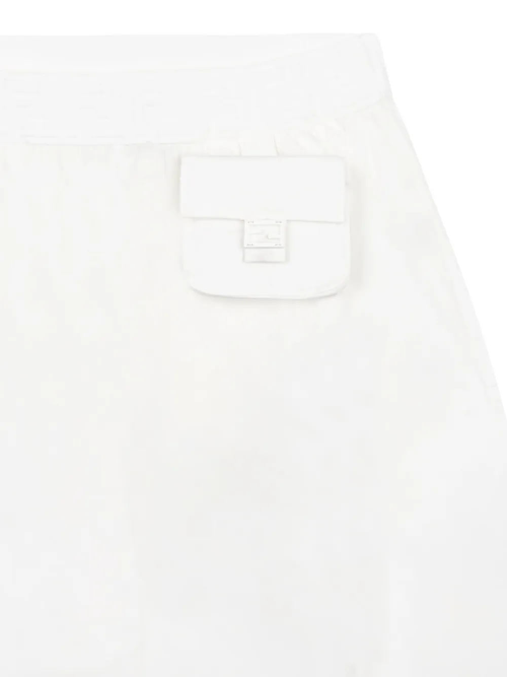 Fendi Kids Broek met elastische tailleband Wit