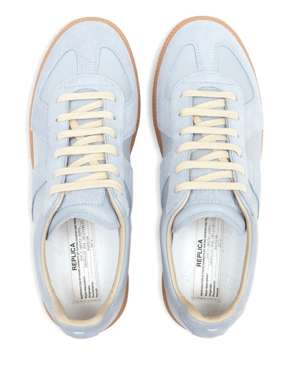 Maison Margiela leather suede sneakers Blue