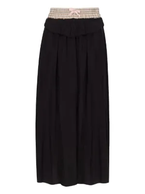【メゾン マルジェラ】 Skirts - Straight Skirts スカート MM6 Maison Margiela Lace-trim straight skirt - Black