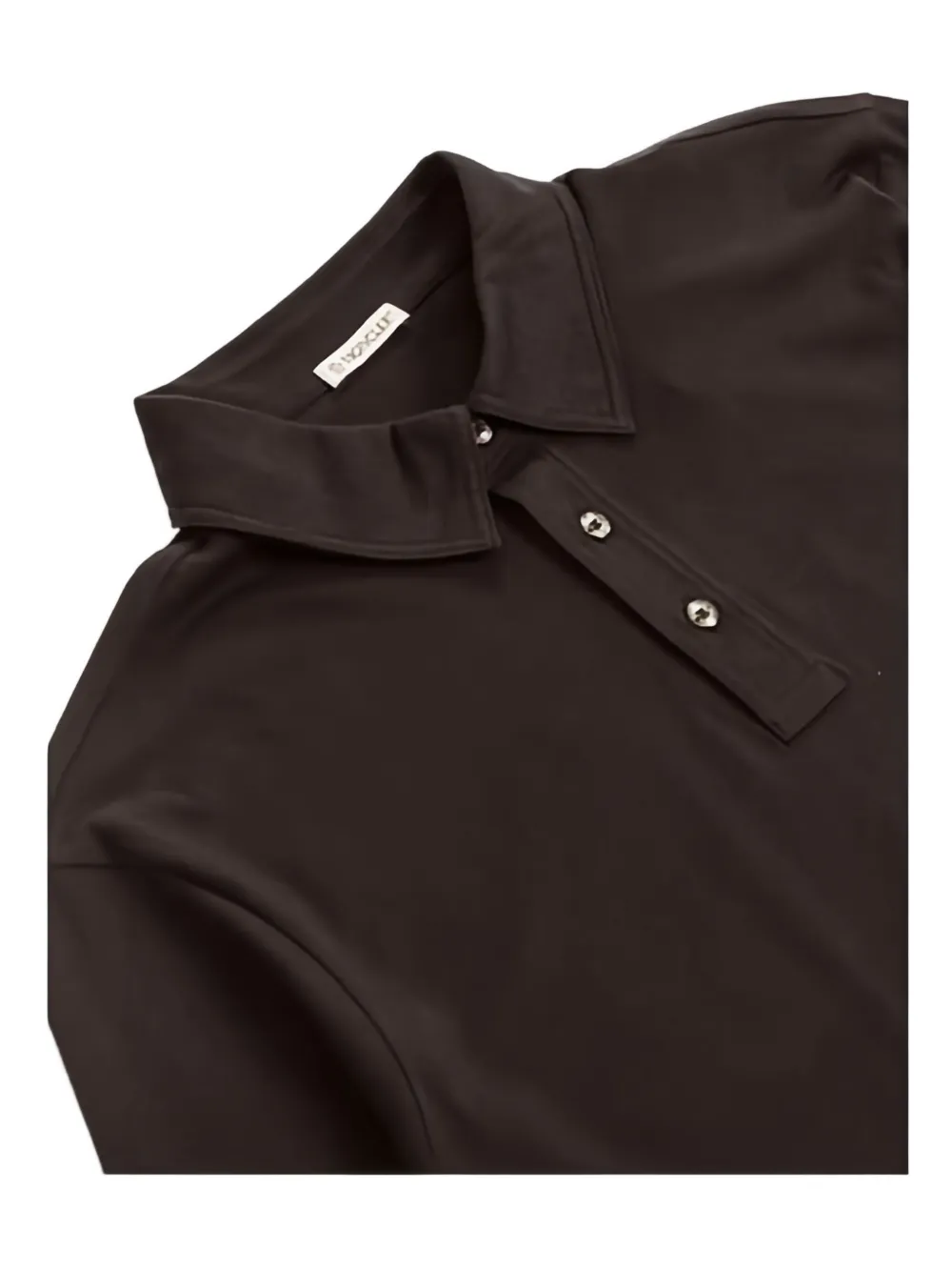 Moncler logo-appliqué long-sleeve polo shirt Bruin