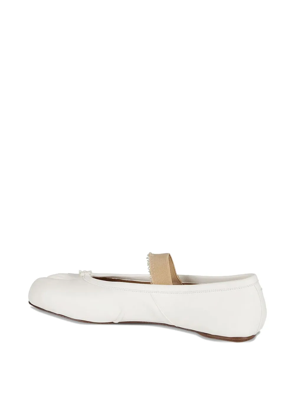 Maison Margiela Tabi elastic-band ballerina flats White