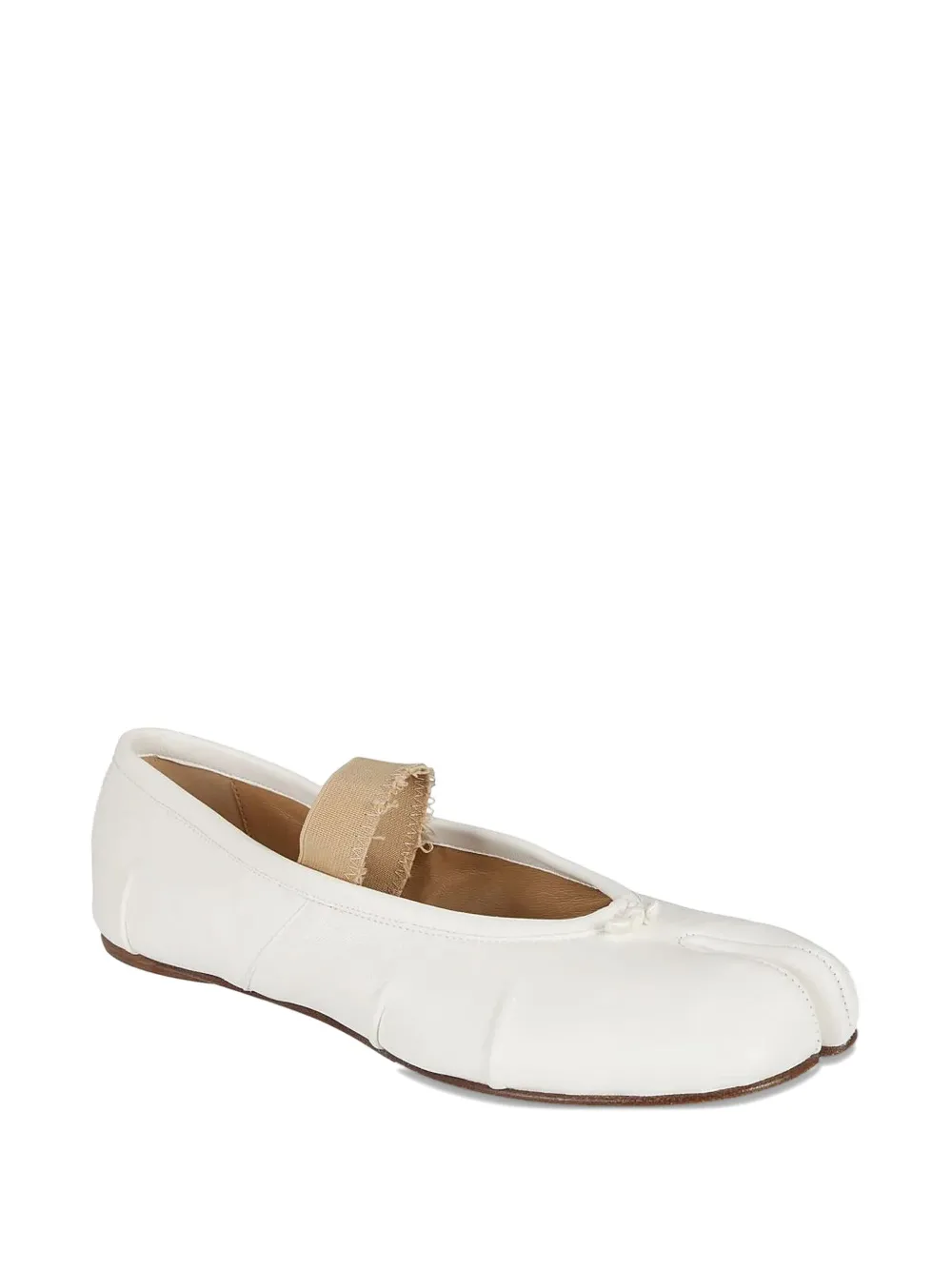 Maison Margiela Tabi elastic-band ballerina flats White