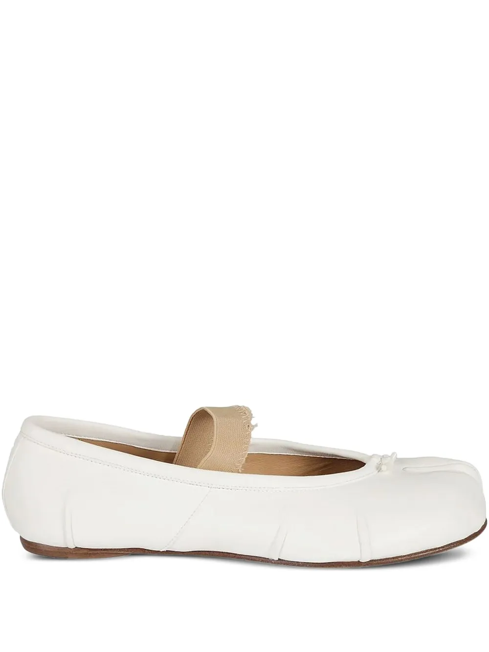 Maison Margiela Tabi elastic-band ballerina flats White