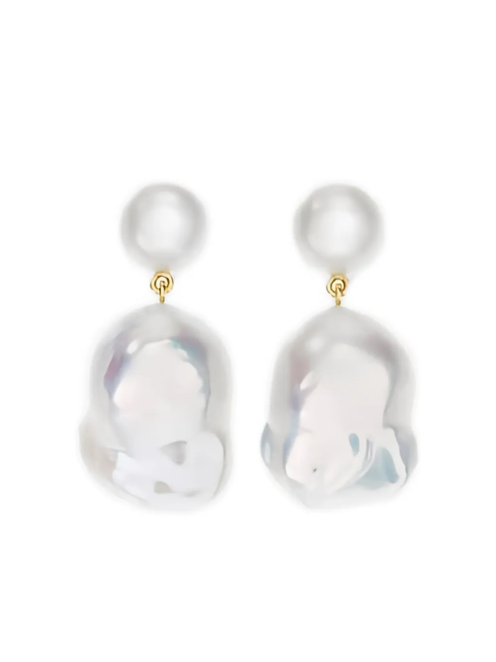 Sophie Bille Brahe 14K yellow gold Venus pearl earrings - ホワイト Sophie Bille Brahe 14K yellow gold Venus pearl earrings - ホワイト
