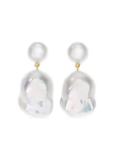 Sophie Bille Brahe 14K yellow gold Venus pearl earrings