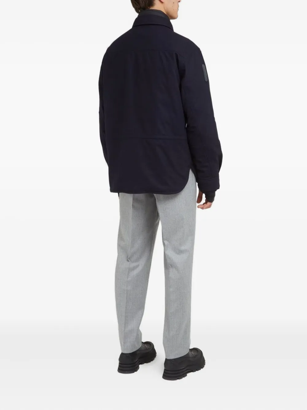 Moncler Gewatteerd jack met logopatch Blauw