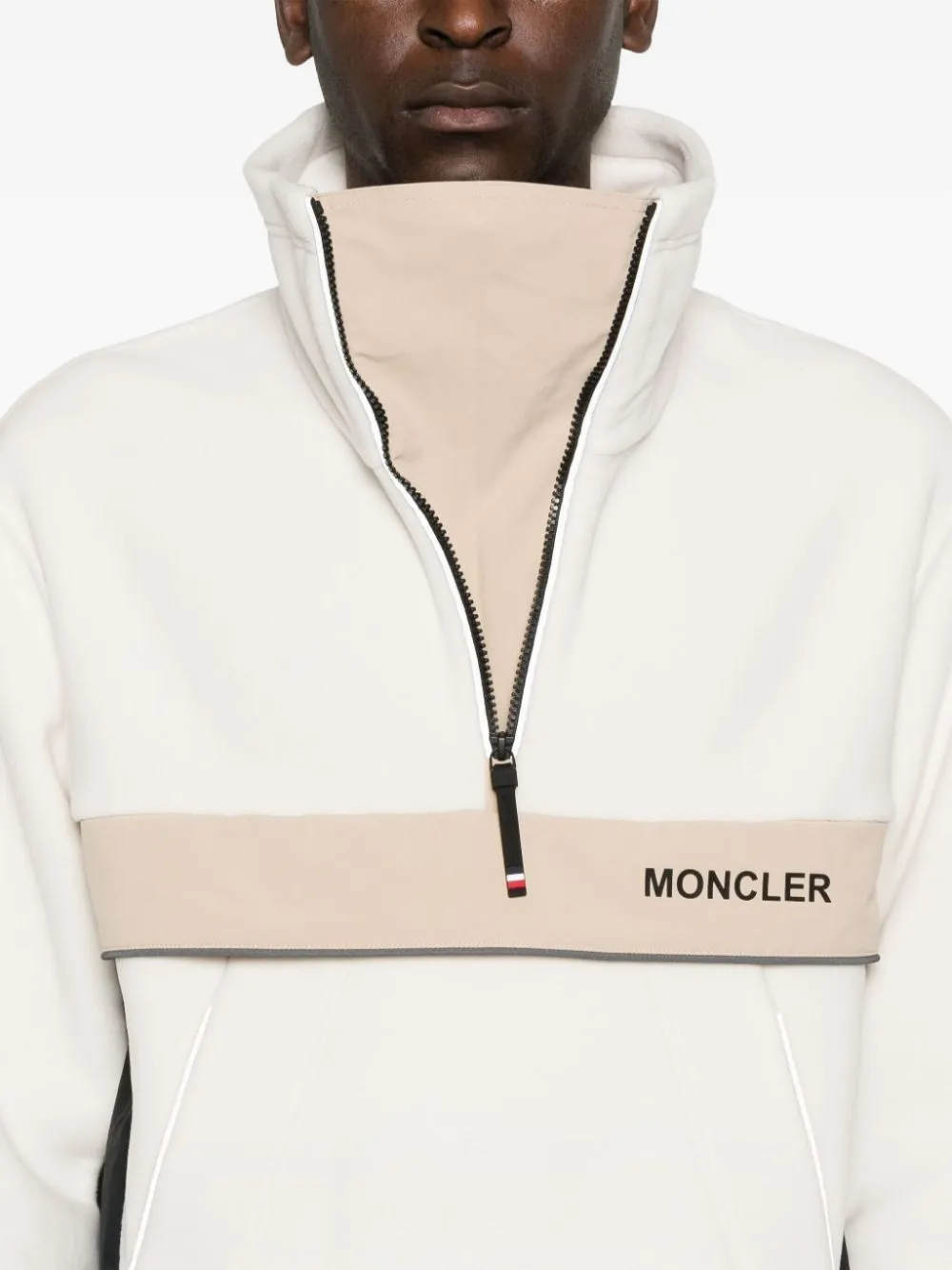 Moncler Sweater met logoprint Beige