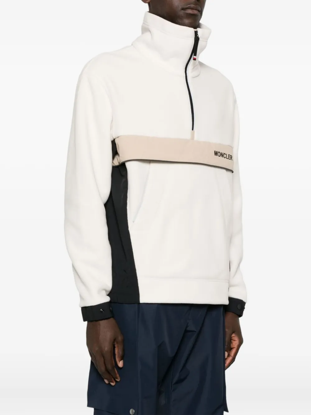Moncler Sweater met logoprint Beige